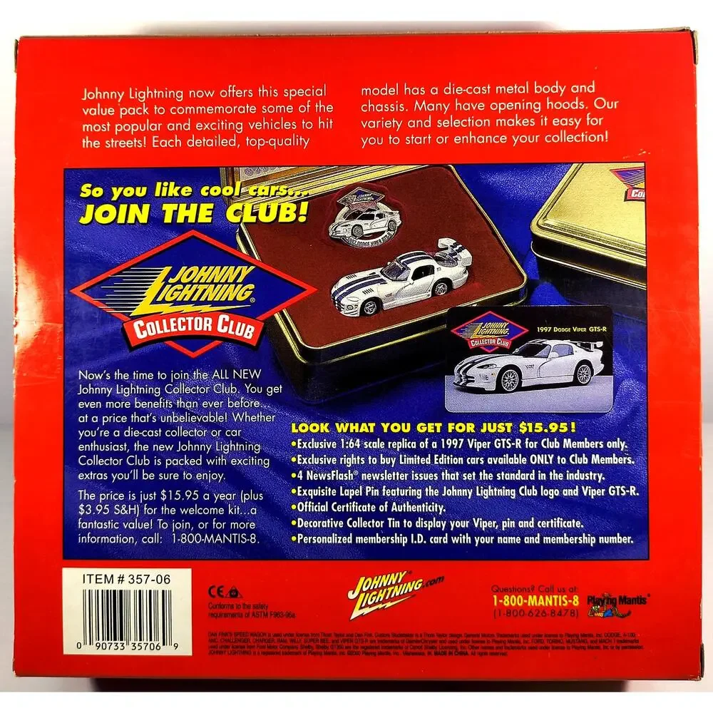 Johnny Lightning 2000 EXCLUSIVE 5-CAR VALUE PACK, New, See Pics/Description!